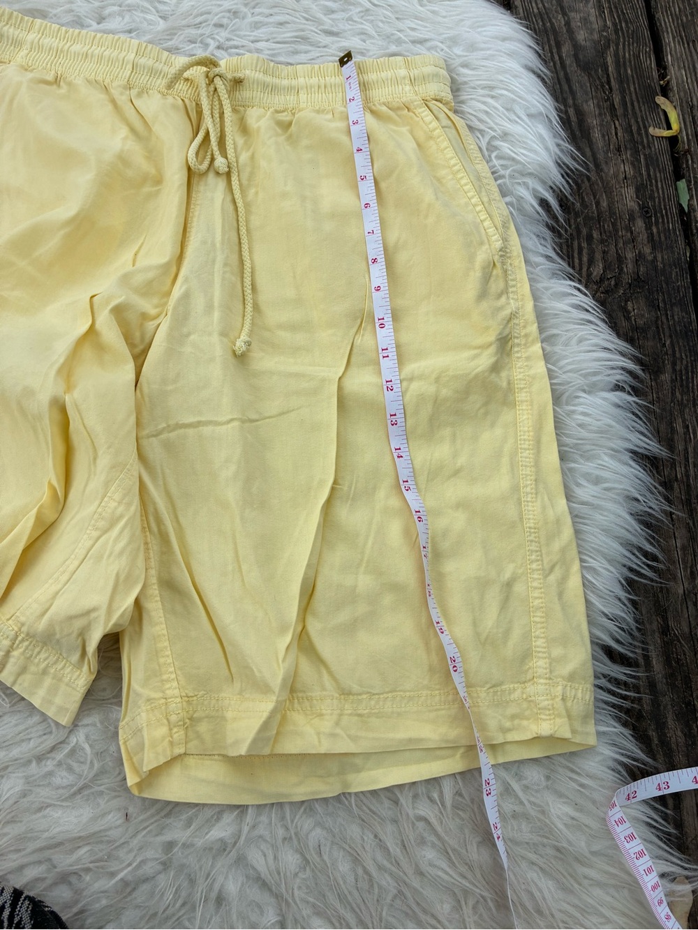 🌺NWT Free People Saylor Yellow Drawstring Bermuda shorts🌺 - Picture 11 of 13